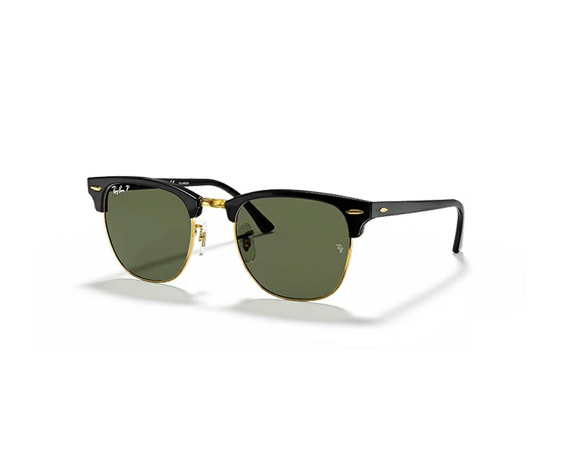 B3016F Clubmaster Classic Sunglasses Black / Green